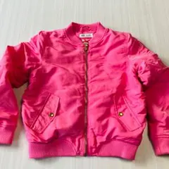 お値下げ⭐️美品　120 H&M ピンク ジャケット 100%ポリエステル