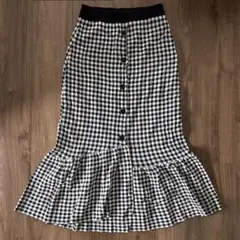 千鳥　フレアロングスカート