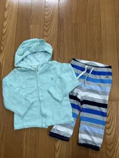 Baby GAP クマ耳パーカーとストライプパンツセット80cm