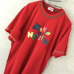 90ｓ ＭＩＫＩ ＨＯＵＳＥ ビッグロゴ Ｔシャツ Ｍ 赤　新品