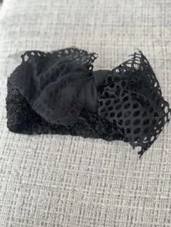 CAALA リボン付き黒ヘアバンド