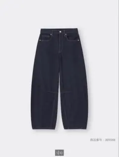 GU　バレルレッグジーンズ　69 NAVY XL