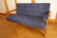 カリモク60 Kチェア 2シーター タープブルー karimoku60 ソファ