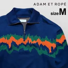 ADAM ET ROPE ハーフジップ オーバー ニット ユニセックス