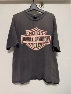 90sヴィンテージ希少ピンクプリントハーレーTシャツharleyフェードXL