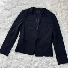 ユナイテッドアローズ GLR ノーカラージャケット ネイビー 38 春