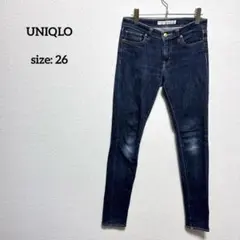 ユニクロ レディース 26 スキニーフィット デニムパンツ ジーンズ インディゴ