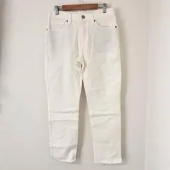 訳あり　無印良品　ホワイトデニムパンツ　ボーイフィット　26 ボトムス　ジーンズ