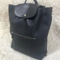 LONGCHAMP（ロンシャン） ル　フローネ　オールレザー　バックパック　黒のサムネイル