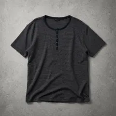 レア】00s OLD UNIQLO サーマル ボーダー ヘンリーネックT 短丈 - メルカリ