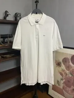 新品未使用　タグ付　Lacoste ホワイト 長袖ポロシャツ S 白　ポロ　ラコ Right-on（ライトオン） ポロシャツ 「LACOSTE」長袖ポロシャツ (日本