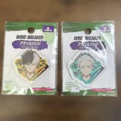 ウィンドブレーカー アクリルバッジ 2種セット 桜遥 梅宮一