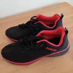 黒赤スニーカー FASHION 26.0