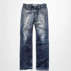 ユニクロ スキニーフィットデニム 色落ち加工ジーンズ ユーズド加工