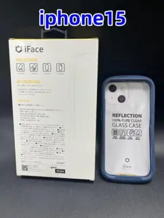 iPhone 15 スマホケース iFace Reflection ネイビー