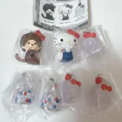 モンチッチ×ハローキティ　めじるしアクセサリー　モンチッチ　キティ　コンプリート