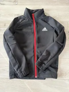 未使用　adidas ジップアップジャケット 130 黒/赤
