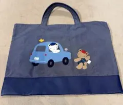 【未使用】ファミリア　familiar　デニムバッグ　ファミちゃん　ネイビー