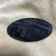 FENDI ブラックサテン ズッカ柄　バレッタ　ヘアアクセサリー