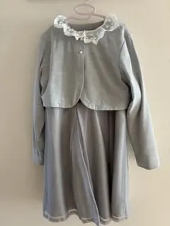 【入学式】グレー フォーマルワンピースセット　140cm
