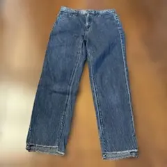 GU テーパードデニム ダークブルー