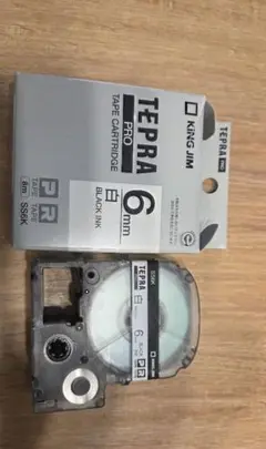 TEPRA 6mm 黒インクテープカートリッジ SS5K