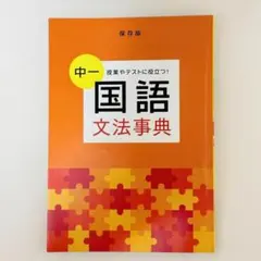 進研ゼミ 中学講座 中一 国語 文法事典 保存版 ベネッセ 進研ゼミ