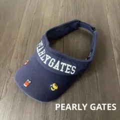PEARLY GATES ネイビー バイザー 食べ物刺繍