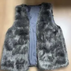 &.NOSTALGIAカーキファーベスト Mサイズ