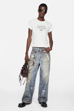 Acne Studios ジュエリープリント ワイドデニム XXS - メルカリ