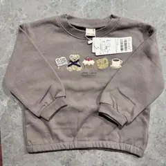 新品未使用★キッズ 100cm プティマイン アソートモチーフトレーナー 裏毛