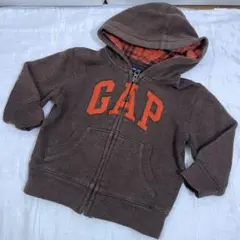 【ベビーギャップ】baby GAP/フードパーカー/90/紺/ジップアップ/ロゴ