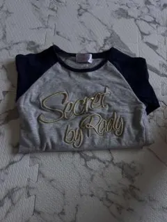 Rady ラグランTシャツ ロゴ刺繍 グレー ネイビーのサムネイル