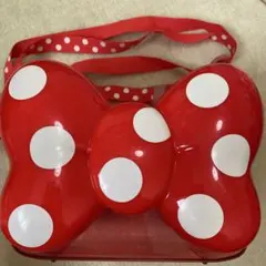 ミニー　ポップコーンバスケット　リボン　赤　ディズニー