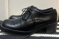 CHARLES & KEITH 厚底　レースアップシューズ ブラック　紐履　38のサムネイル