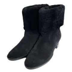 フェラガモ ショートブーツ スウェード ブラック YW08368 #36 1/2