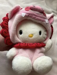 沖縄限定 ご当地キティシーサー ハローキティ 獅子衣装 ぬいぐるみ