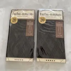 tutu annaパンストタイプ タイツ チェック柄M-L 2点