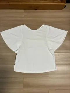 グローバルワーク　カイテキ　ホワイトＬサイズ　フレアスリーブ Vネック Tシャツ