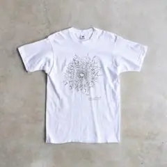 90s アート プリントTシャツ USA製 白 M ホワイト ヴィンテージ