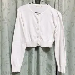 earth music&ecology ホワイト クロップドニット