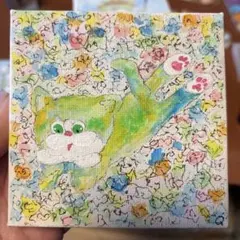 お花畑と猫