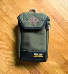 TOUGH LABEL ナイロンポーチ ウエストポーチ オリーブグリーン
