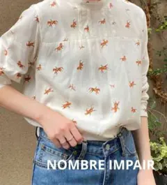 NOMBRE IMPAIR ノンブルアンペール 馬柄 ブラウス 長袖のサムネイル