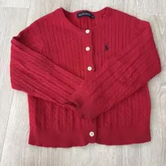 Ralph Lauren 赤 カーディガン 100
