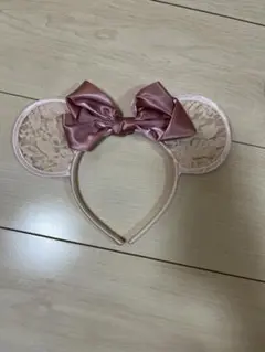 ミニー耳カチューシャ ピンク レース　ディズニーランド
