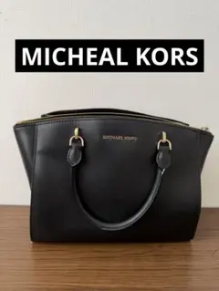 MICHAEL KORS マイケルコース ブラックレザーハンドバッグ