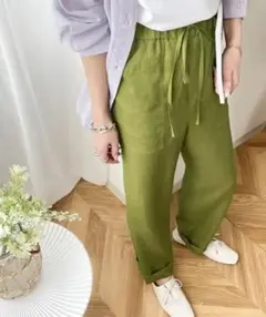 Classical Elf　リラックスリネンカーゴパンツ(M)