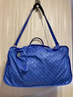 美品】ゲラルディーニ トートバッグ ソフティ ダブルポケット ブルー系