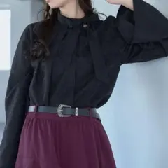 GalaabenD 23AW ドレープRUFFLEシャツ BORDEAUX 新品 - メルカリ